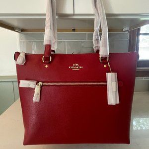 Coach Leather Gallery Tote NWT - Red